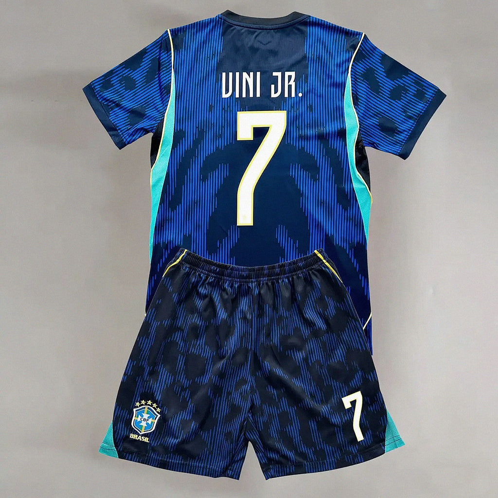 Vinícius Júnior #7 —  Brazil Navy Blue Soccer Kit