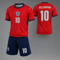 Jude Bellingham #10 — England Red Soccer Kit